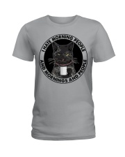 I HATE MORNING PEOPLE OR MORNING OR PEOPLE Ladies T-Shirt tile