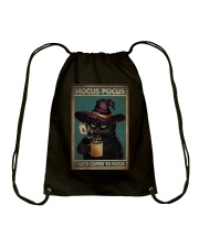 HOCUS POCUS I NEED COFFEE TO FOCUS Drawstring Bag tile