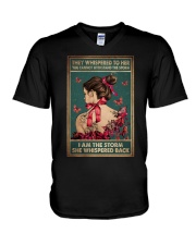 THEY WHISPERED TO HER V-Neck T-Shirt tile
