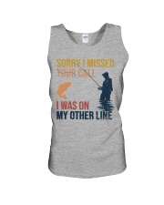 SORRY I MISSED YOUR CALL I WAS ON MY OTHER LINE Unisex Tank tile