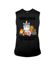 HIKING BECAUSE MURDER IS WRONG Sleeveless Tee tile