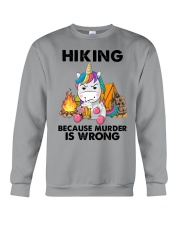 HIKING BECAUSE MURDER IS WRONG Crewneck Sweatshirt tile