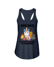 HIKING BECAUSE MURDER IS WRONG Ladies Flowy Tank tile