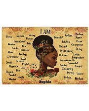 BOOK - AFRO GIRL - I AM - CUSTOM NAME 24x16 Poster front