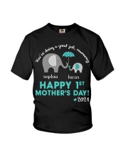 HAPPY 1ST MOTHER'S DAY - CUSTOM NAME Youth T-Shirt front