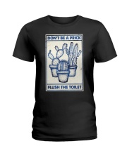 DON'T BE A PRINK PLUSH THE TOILET Ladies T-Shirt tile