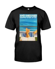 AND SHE LIVED HAPPILY EVER AFTER Premium Fit Mens Tee tile
