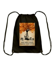 AND SHE LIVED HAPPILY EVER AFTER Drawstring Bag tile