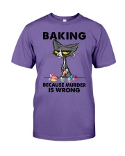 BAKING BECAUSE MURDER IS WRONG Premium Fit Mens Tee tile