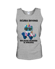SCUBA DIVING BECAUSE MURDER IS WRONG Unisex Tank tile