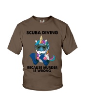 SCUBA DIVING BECAUSE MURDER IS WRONG Youth T-Shirt tile