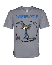 DIABETES CYCLE V-Neck T-Shirt tile
