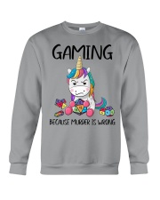 GAMING BECAUSE MURDER IS WRONG Crewneck Sweatshirt tile