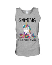 GAMING BECAUSE MURDER IS WRONG Unisex Tank tile