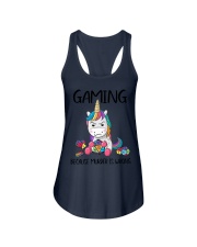 GAMING BECAUSE MURDER IS WRONG Ladies Flowy Tank tile
