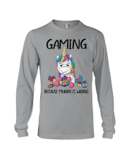 GAMING BECAUSE MURDER IS WRONG Long Sleeve Tee tile