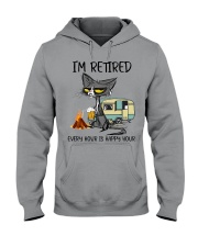 I RETIRED EVERY HOUR IS HAPPY HOUR Hooded Sweatshirt tile