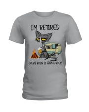 I RETIRED EVERY HOUR IS HAPPY HOUR Ladies T-Shirt tile