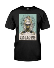 JUST A GIRL WHO LOVES YOGA Premium Fit Mens Tee tile