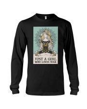 JUST A GIRL WHO LOVES YOGA Long Sleeve Tee tile