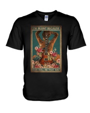 I'M BLUNT BECAUSE GOD ROLL ME THAT WAY V-Neck T-Shirt tile