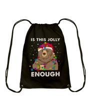 IS THIS JOLLY ENOUGH Drawstring Bag tile