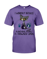 I WORKOUT BECAUSE PUNCHING PEOPLE IS FROWNED UPON Premium Fit Mens Tee tile