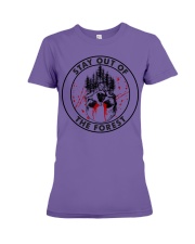 STAY OUT OF THE FOREST Premium Fit Ladies Tee tile