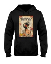 EASILY DISTRACTED BY MUSIC AND BEER Hooded Sweatshirt tile