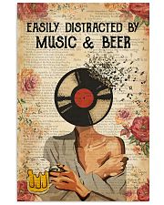 EASILY DISTRACTED BY MUSIC AND BEER 11x17 Poster front