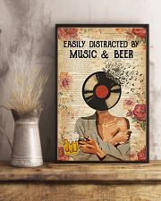 EASILY DISTRACTED BY MUSIC AND BEER 11x17 Poster lifestyle-poster-3