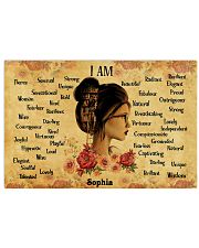 READING GIRL - I AM - CUSTOM NAME 24x16 Poster front