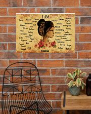 READING GIRL - I AM - CUSTOM NAME 24x16 Poster poster-landscape-24x16-lifestyle-24