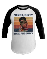 BOOK - AFRO GIRL - NERDY DIRTY Baseball Tee tile