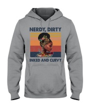 BOOK - AFRO GIRL - NERDY DIRTY Hooded Sweatshirt tile
