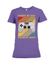DADDY BY DAY GAMER BY NIGHT Premium Fit Ladies Tee tile