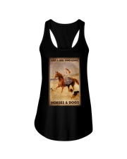 JUST A GIRL WHO LOVES HORSES AND DOGS Ladies Flowy Tank tile