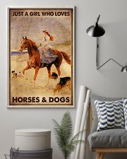 JUST A GIRL WHO LOVES HORSES AND DOGS 11x17 Poster lifestyle-poster-1