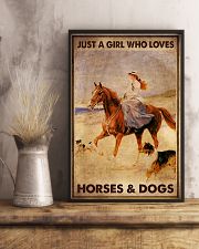 JUST A GIRL WHO LOVES HORSES AND DOGS 11x17 Poster lifestyle-poster-3