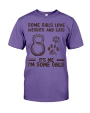 SOME GIRLS WITH WEIGHTS AND CATS Premium Fit Mens Tee tile