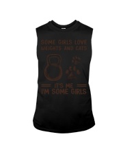 SOME GIRLS WITH WEIGHTS AND CATS Sleeveless Tee tile