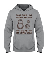 SOME GIRLS WITH WEIGHTS AND CATS Hooded Sweatshirt tile