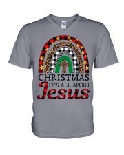 CHRISTMAS IT'S ALL ABOUT JESUS V-Neck T-Shirt tile