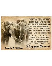 ELEPHANT - I LOVE YOU THE MOST - CUSTOM NAME 24x16 Poster front