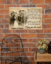 ELEPHANT - I LOVE YOU THE MOST - CUSTOM NAME 24x16 Poster poster-landscape-24x16-lifestyle-24