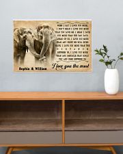 ELEPHANT - I LOVE YOU THE MOST - CUSTOM NAME 24x16 Poster poster-landscape-24x16-lifestyle-25