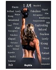 FITNESS - I AM - CUSTOM NAME 11x17 Poster front