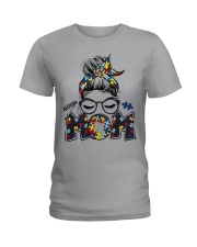 AUTISM MOM Ladies T-Shirt tile