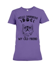 HELLO DARKNESS MY OLD FRIEND Premium Fit Ladies Tee tile
