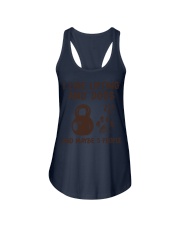 I LIKE LIFTING AND DOGS AND MAYBE 3 PEOPLE Ladies Flowy Tank tile
